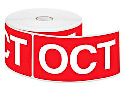 USC S-2100 MONTHS OF THE YEAR LABELS - "OCT", 3 X 6