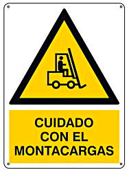 USC S-21168P "CUIDADO CON EL MONTACARGAS" SIGN - PLAS