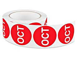 USC S-8309 CIRCLE MONTHS OF THE YEAR LABELS - "OCT"