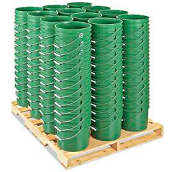 USC S-9942GS PLASTIC PAIL SKID LOT - 3.5 GALLON, GREE