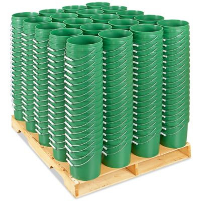 USC S-9941GS PLASTIC PAIL SKID LOT - 2 GALLON, GREEN