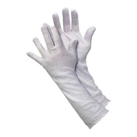 BOX PARTNERS GLV1050L COTTON INSPECTION EXT. CUFF GLOVES, 2.5 
