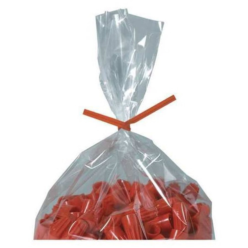 BOX PARTNERS PBT12O PAPER TWIST TIES, 12" X 5/32", ORANGE, 2