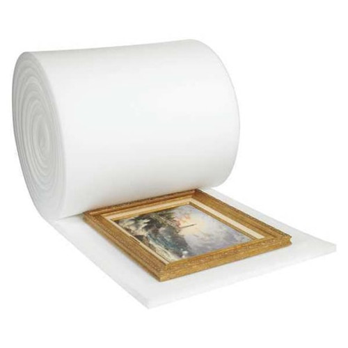 BOX PARTNERS FR2436 SOFT FOAM ROLL, 1" X 24" X 36', WHITE, 1