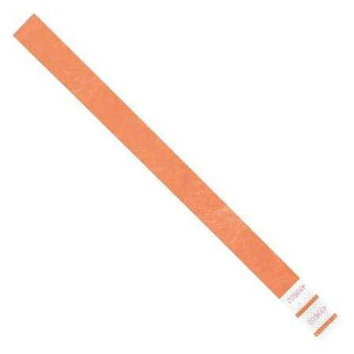 TYVEK WR101OR TYVEK® WRISTBANDS, 3/4" X 10", ORANGE, 5