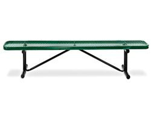 USC H-2295G-P BENCH WITHOUT BACK - 6', GREEN, PORTABLE