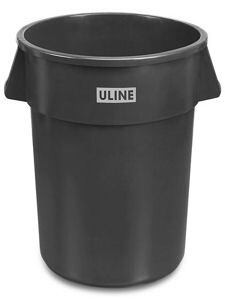 USC H-3688BL ULINE TRASH CAN - 44 GALLON, BLACK