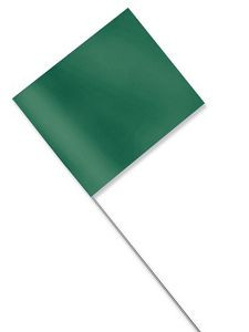 USC S-21660G STAKE FLAGS - 4 X 5", GREEN