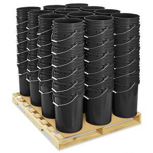 USC S-16969BLS PLASTIC PAIL SKID LOT - 7 GALLON, BLACK