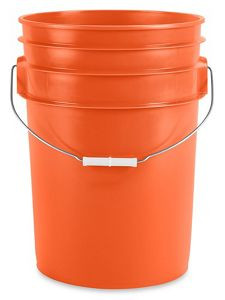 USC S-11862O PLASTIC PAIL - 6 GALLON, ORANGE