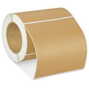 USC S-21771K BLOCK OUT LABELS - KRAFT, 6 X 6"