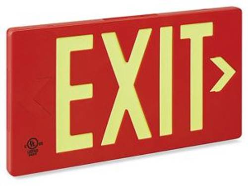 USC H-6507R GLO BRITE® EXIT SIGN - PF100, RED USC H-6507R GLO BRITE® EXIT SIGN - PF100, RED