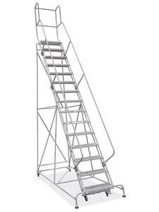 USC H-7298U-10 15 STEP GRIP STEP LADDER - UNASSEMBLED W