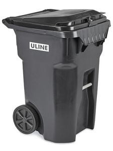 USC H-8092 ULINE LOCKABLE TRASH CAN WITH WHEELS - 6