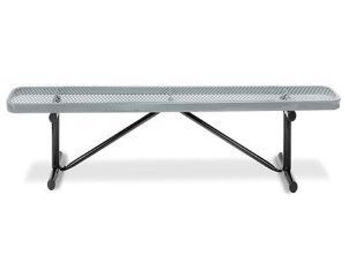 USC H-3501GR METAL BENCH WITHOUT BACK - 4', GRAY