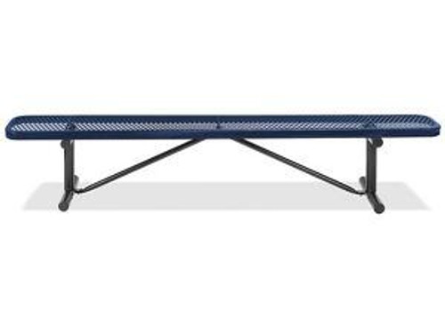 USC H-3503NB METAL BENCH WITHOUT BACK - 8', NAVY