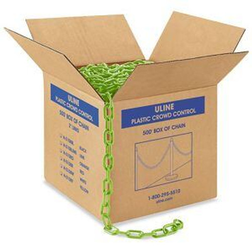 USC H-5108LIME PLASTIC BARRIER CHAIN - 500', LIME