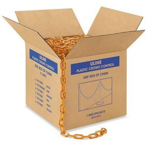 USC H-5108O PLASTIC BARRIER CHAIN - 500', ORANGE