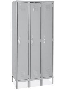 USC H-8998 ULINE SINGLE TIER LOCKERS - 3 WIDE, ASSE