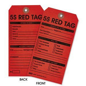 USC S-24170PLAIN 5S RED TAGS - PLAIN