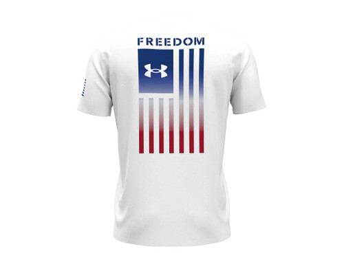 UNDER ARMOUR 1377056100MD FREEDOM FLAG GRADIENT T-WHT,MD