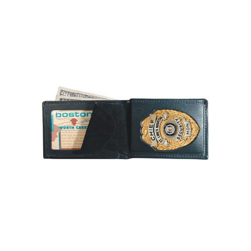 BOSTON LEATHER 250-9004 BILLFOLD WALLET BADGE CASE,HARD LEATHER