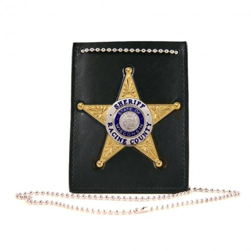 BOSTON LEATHER 400-4002 NECK CHAIN BADGE- ID HOLDER