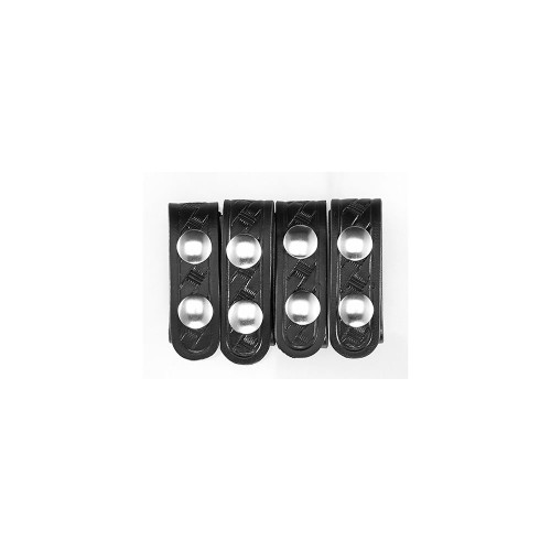 AKER LEATHER A531-BW-4PK-CH DOUBLE SNAP 3/4 WIDE BELT KEEPER  SNAPS 