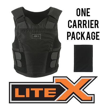 GH ARMOR SYSTEMS GH-LX02-II-M-1-MLB M/MALE, BLACK, MD LONG, (1) CONCEALABLE