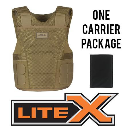 GH ARMOR SYSTEMS GH-LX02-II-M-1-LRT M/MALE, TAN, LG REG, (1) CONCEALABLE CAR