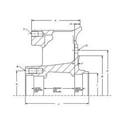 TW DISTRIBUTION RY248K SPOKE WHEEL HUB