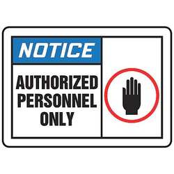 ACCUFORM SIGNS MADM888VA NOTICE SIGN,10 X 14IN,R, BL AND BK/WHT