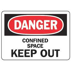 ACCUFORM SIGNS MCSP108VA ACCUFORM MCSP108VA DANGER SIGN, CONFINED