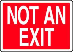 ACCUFORM SIGNS MEXT444VP EXIT SIGN NOT AN EXIT 10 X14