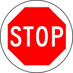 ACCUFORM SIGNS MFS2217 ACCUFORM MFS2217 STOP FLOOR SIGN, 17" DI