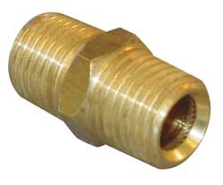 ADAPT-ALL 8010-08-08 HEX NIPPLE BRASS 1/2 IN. BSP X NPT