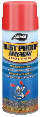AERVOE 312 16 OZ FLAT BLACK RUST PROOF PAINT (12 OZ