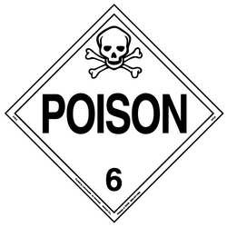 LABELMASTER Z-RVW5 POISON PLACARD,WORDED,RIGID,PK25