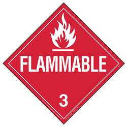 LABELMASTER Z-RVW2 FLAMMABLE LIQUID PLACARD,WORD,VINYL,PK25