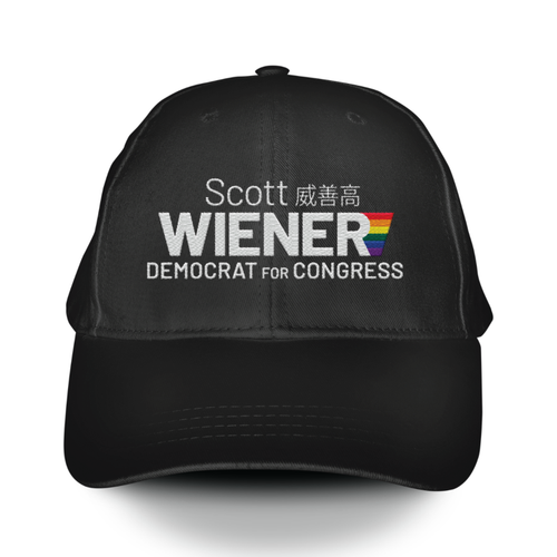 Scott Wiener Embroidered Baseball Cap - Available in Navy, Black, and White