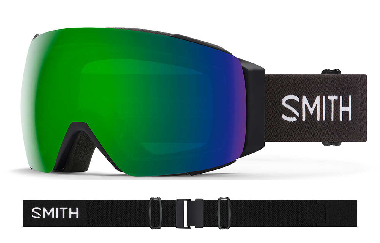 Black w/ Chromapop Sun Green Mirror - Smith IO MAG Goggles