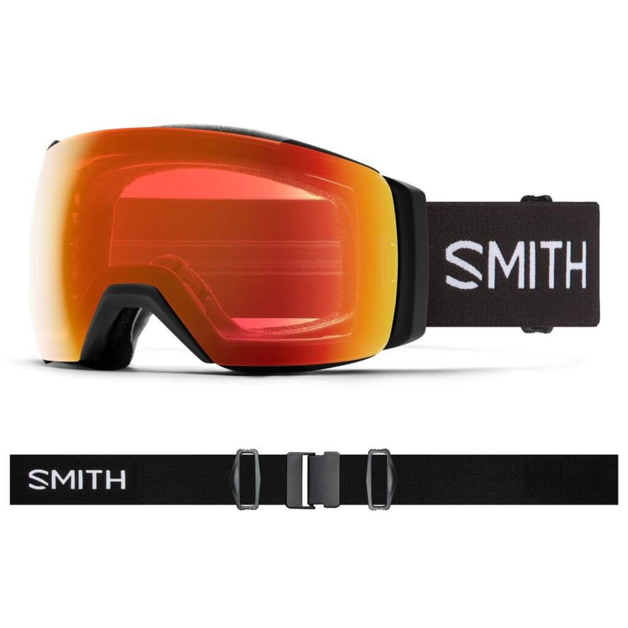Black w/Chromapop Everyday Red Mirror - Smith IO MAG XL Goggles