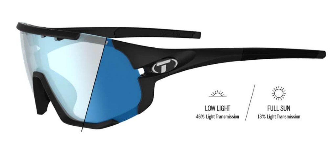 Matte Black w/Clarion Blue Fototec - Tifosi Sledge Sunglasses