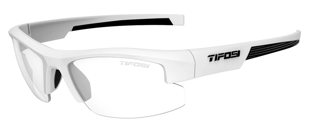 Matte White with Black / Clear - Tifosi Shutout Sunglasses