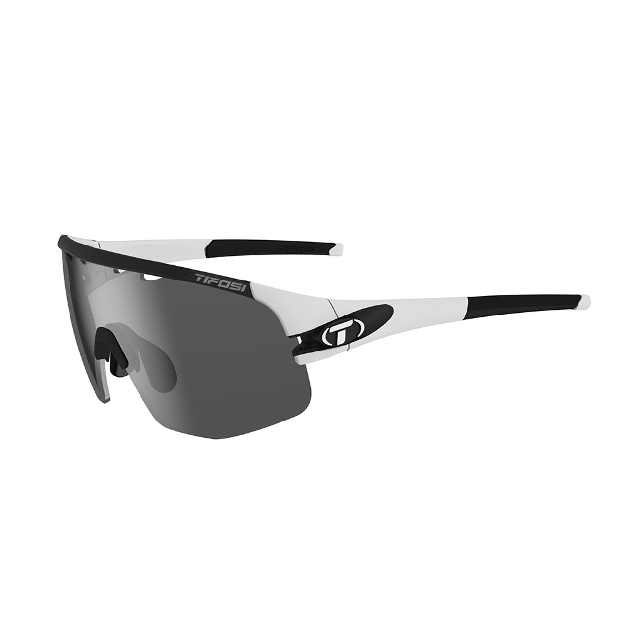 Matte White w/ Smoke, AC Red, Clear - Tifosi Sledge Sunglasses