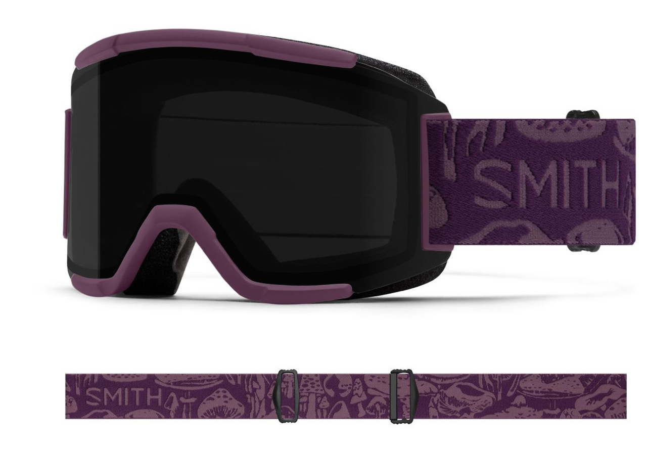 Amethyst Mushrooms w/Chromapop Sun Black - Smith Squad Goggles