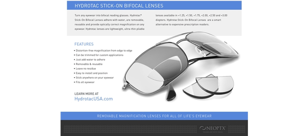 OPTX 20/20 Hydrotac Stick On Bifocal Lenses