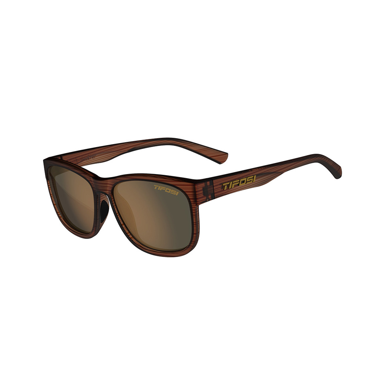 Woodgrain w/ Brown Polarized - Tifosi Swank XL Sunglasses