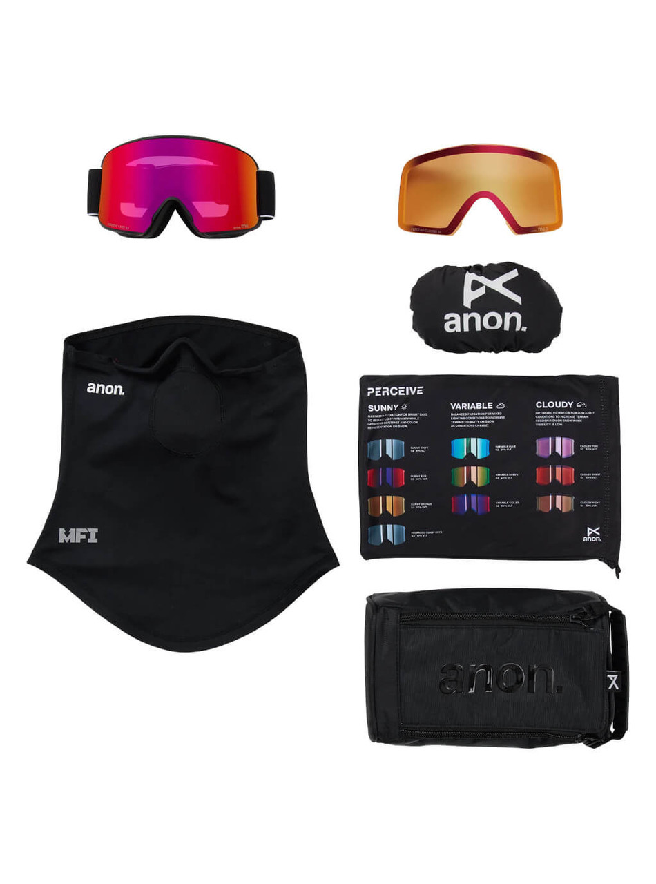 Black w/Perceive Sunny Red - Anon M6 Snow Goggle