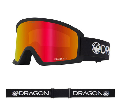 Black w/Lumalens Red Ionized -  Dragon DX3 PLUS Replacement Lens